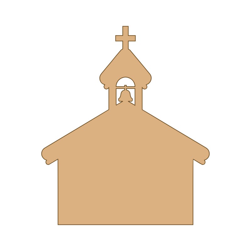 aplique-mdf-e-acrilico-capela-igreja-com-sino-bavelle.jpg Aplique MDF e Acrílico Capela Igreja com Sino - Imagem 1