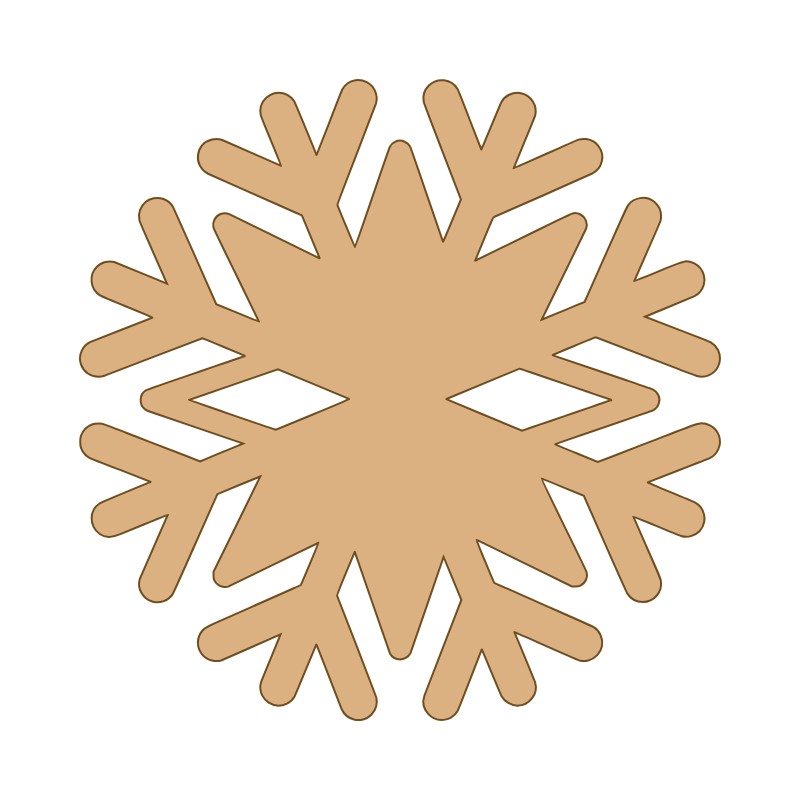 aplique-mdf-e-acrilico-floco-de-neve-geometrico-bavelle.jpg Aplique MDF e Acrílico Floco de Neve Geométrico - Imagem 1