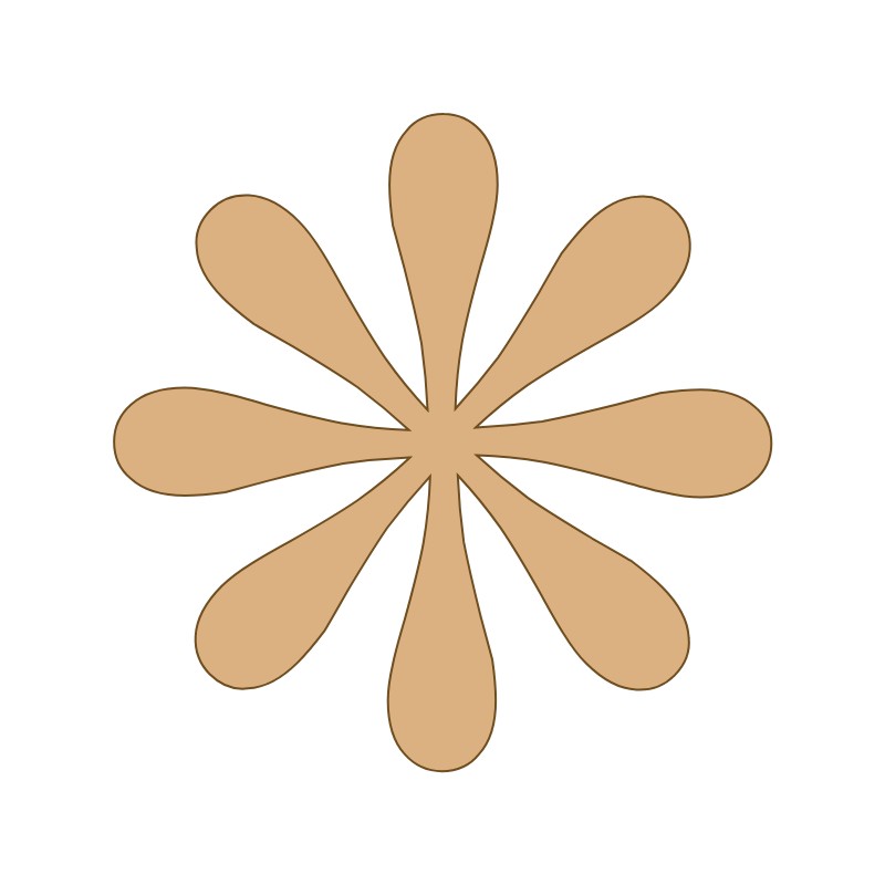 aplique-mdf-e-acrilico-flor-estilizada-8-petalas-bavelle.jpg Aplique MDF e Acrílico Flor Estilizada 8 Pétalas - Imagem 1