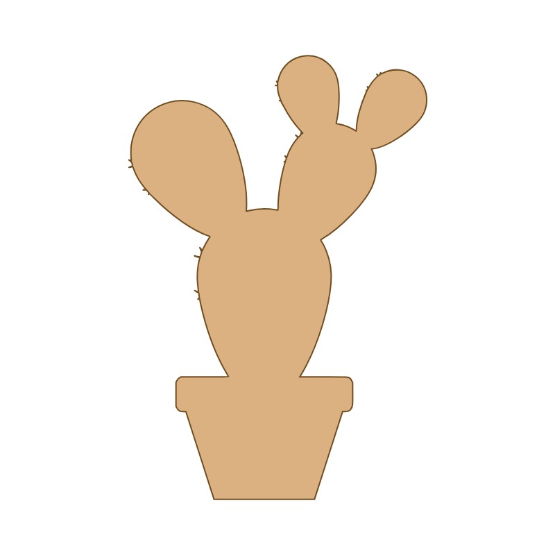 cactus-plant-in-a-pot-silhouette-000000-original-bavelle.jpg Aplique MDF e Acrílico Cacto no Vaso - Imagem 1