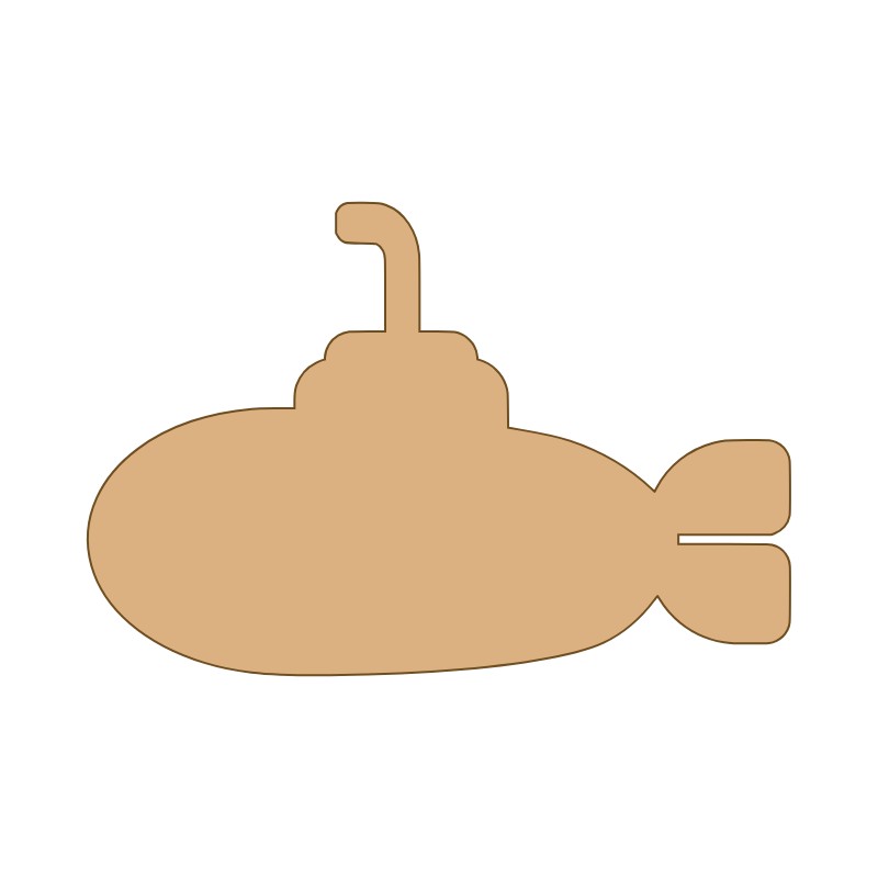 submarine-silhouette-000000-original-bavelle.jpg Aplique MDF e Acrílico Submarino Náutico - Imagem 1