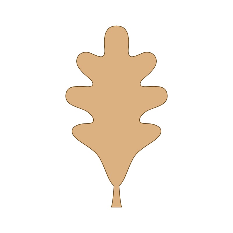 oak-leaf-silhouette-000000-original-bavelle.jpg Aplique MDF e Acrílico Folha de Carvalho - Imagem 1